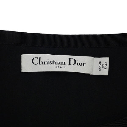 Dior Macrocannage Tweed Short Flare Dress Size 34 Black421R65A7795 Cotton54% Acryl27% Nylon19%