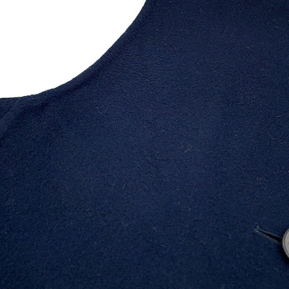 HERMES Long gilet Size 34 Navy Cashmere100%