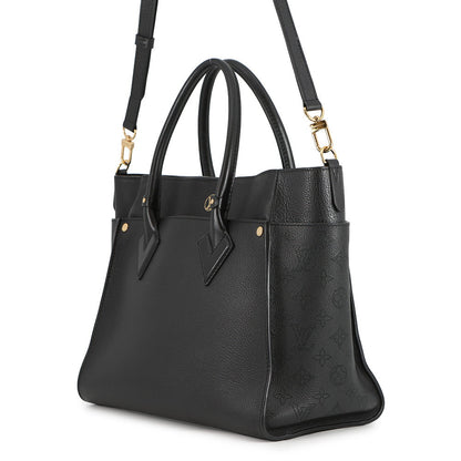 LOUIS VUITTON On My Side NoirM22225 Calf Leather Monogram Mahina Size GM