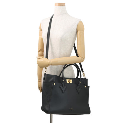 LOUIS VUITTON On My Side NoirM22225 Calf Leather Monogram Mahina Size GM