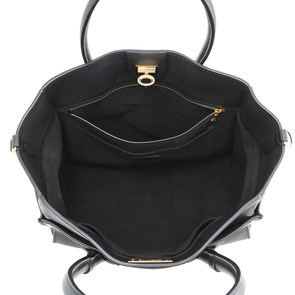 LOUIS VUITTON On My Side NoirM22225 Calf Leather Monogram Mahina Size GM