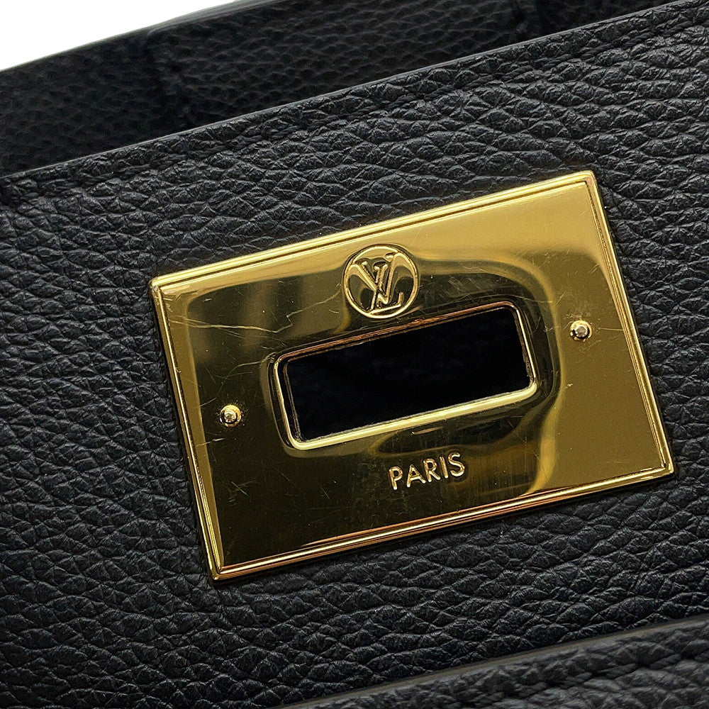 LOUIS VUITTON On My Side NoirM22225 Calf Leather Monogram Mahina Size GM