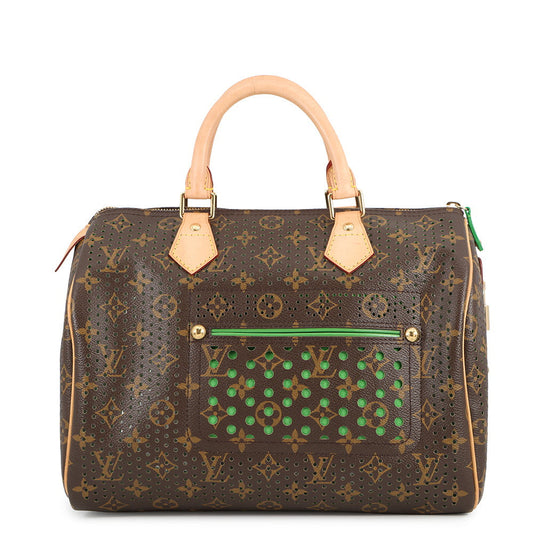 LOUIS VUITTON Speedy GreenM95181 Monogram Perfo Size 30