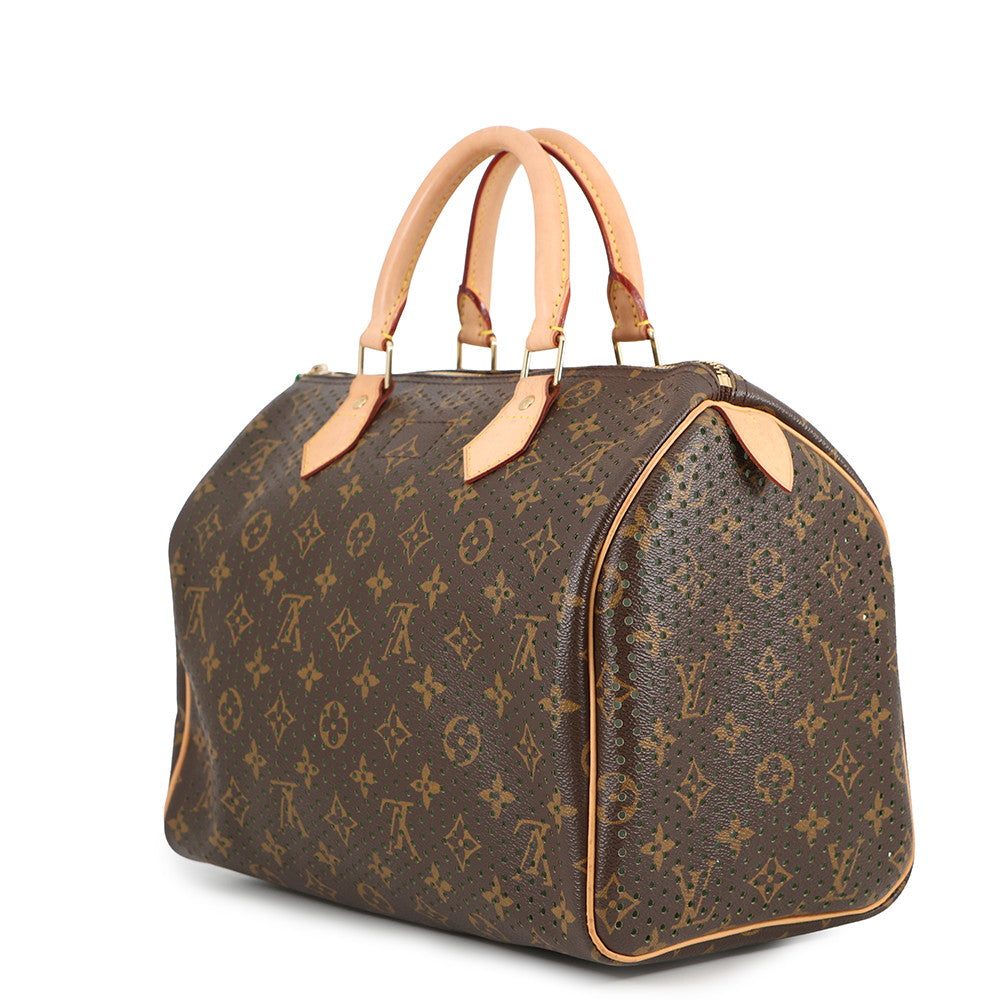 LOUIS VUITTON Speedy GreenM95181 Monogram Perfo Size 30