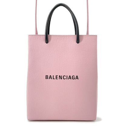 BALENCIAGA Shopping tote Pink/Black757776 Leather Size Large