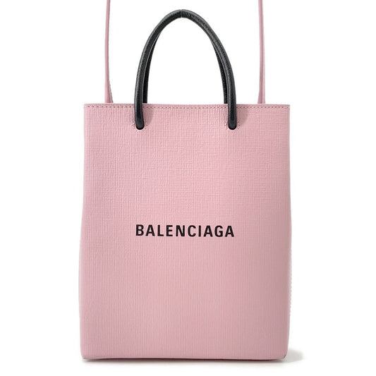 BALENCIAGA Shopping tote Pink/Black757776 Leather Size Large