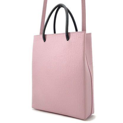 BALENCIAGA Shopping tote Pink/Black757776 Leather Size Large