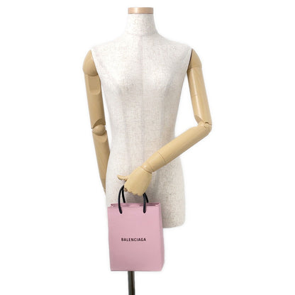 BALENCIAGA Shopping tote Pink/Black757776 Leather Size Large