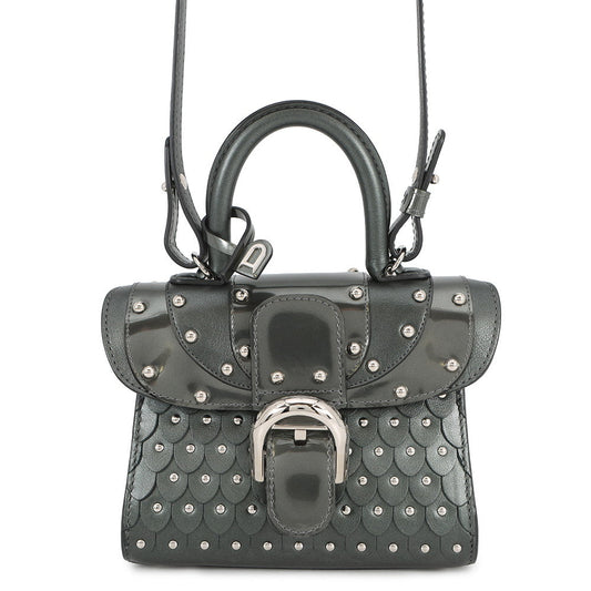 Delvaux Brillon Iron Shield GrayAA0434ARC080KPA Patent Leather Size micro