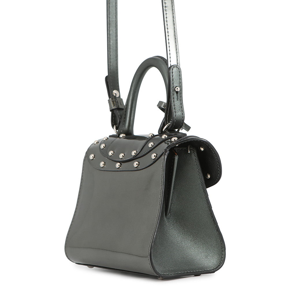 Delvaux Brillon Iron Shield GrayAA0434ARC080KPA Patent Leather Size micro