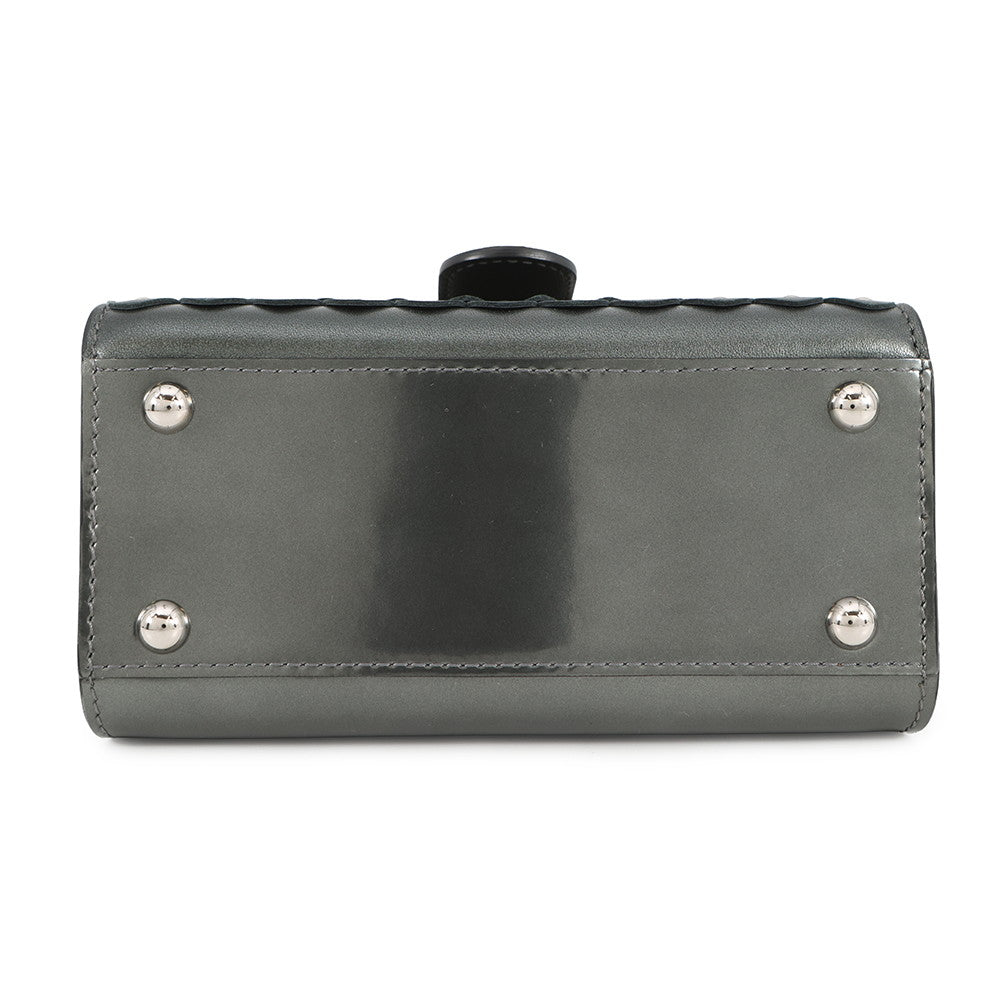 Delvaux Brillon Iron Shield GrayAA0434ARC080KPA Patent Leather Size micro