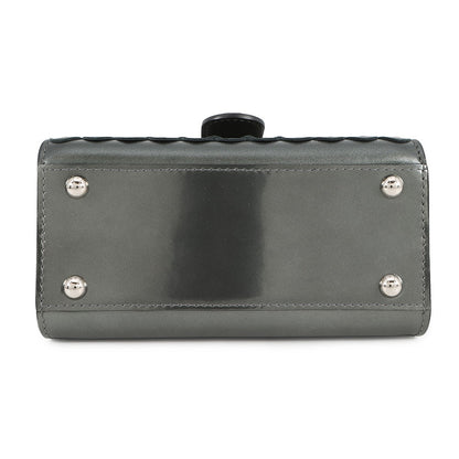 Delvaux Brillon Iron Shield GrayAA0434ARC080KPA Patent Leather Size micro