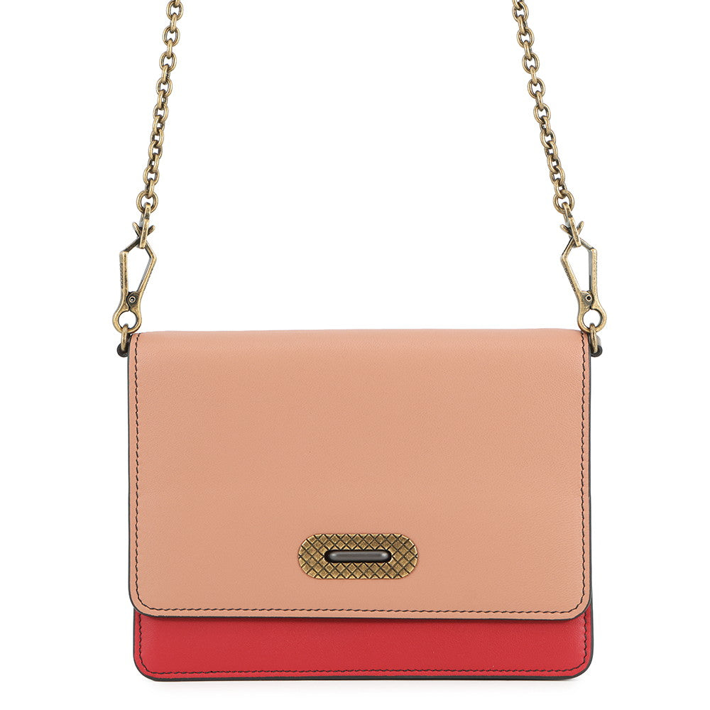 Bottega Veneta Chain wallet Pink/Red/Brown521308 Leather