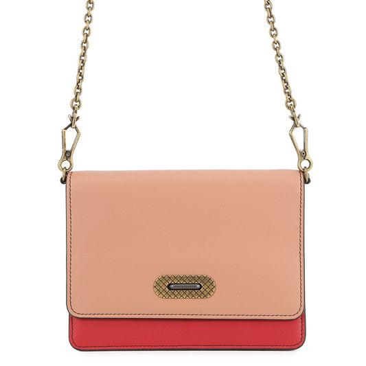 Bottega Veneta Chain wallet Pink/Red/Brown521308 Leather