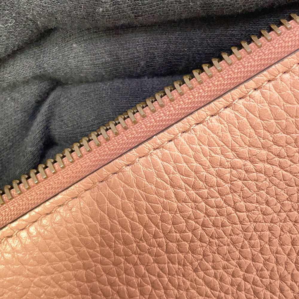 GUCCI Animalier Clutch Bag Bee Pink/Brown460187 Leather