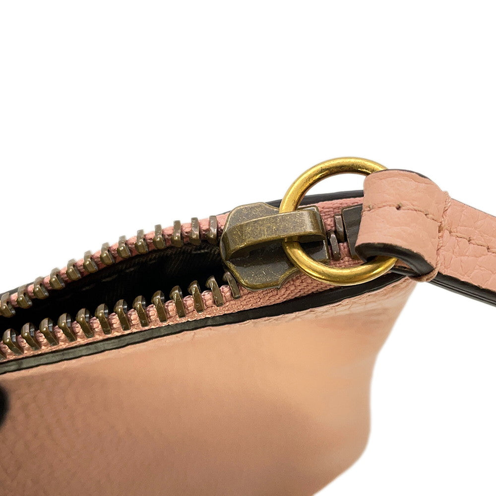GUCCI Animalier Clutch Bag Bee Pink/Brown460187 Leather