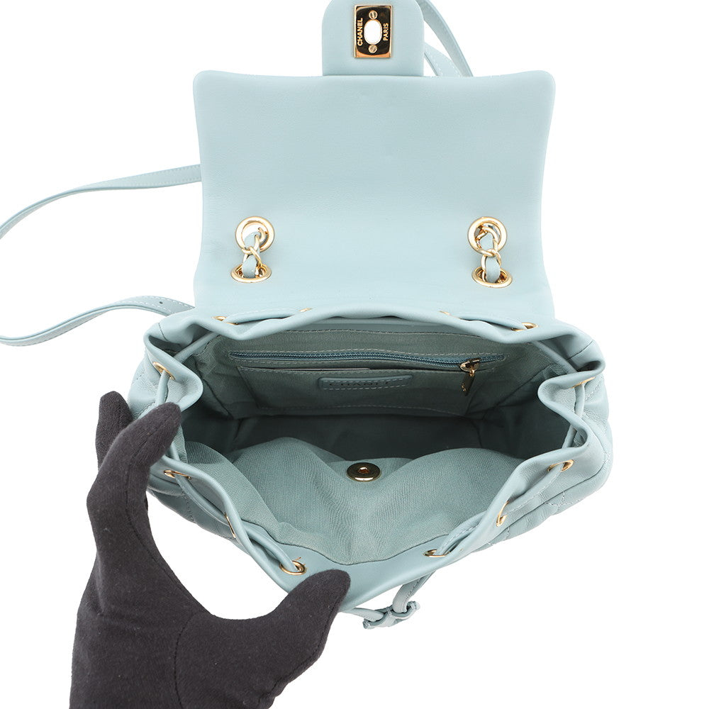 CHANEL Matelasse Backpack Light BlueA69964 Lambskin