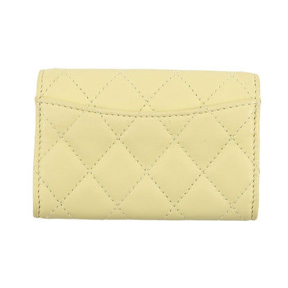 CHANEL Matelasse Classic Card Case YellowAP0214 Lambskin