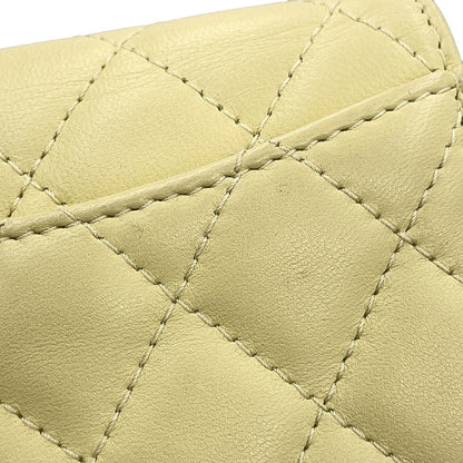 CHANEL Matelasse Classic Card Case YellowAP0214 Lambskin