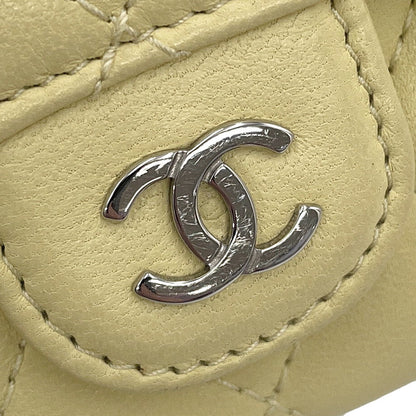 CHANEL Matelasse Classic Card Case YellowAP0214 Lambskin