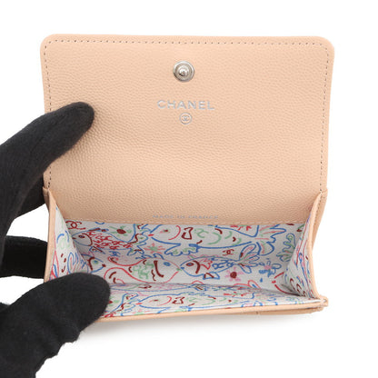 CHANEL Matelasse CC Logo Card Case BeigeAP4333 Caviar Leather