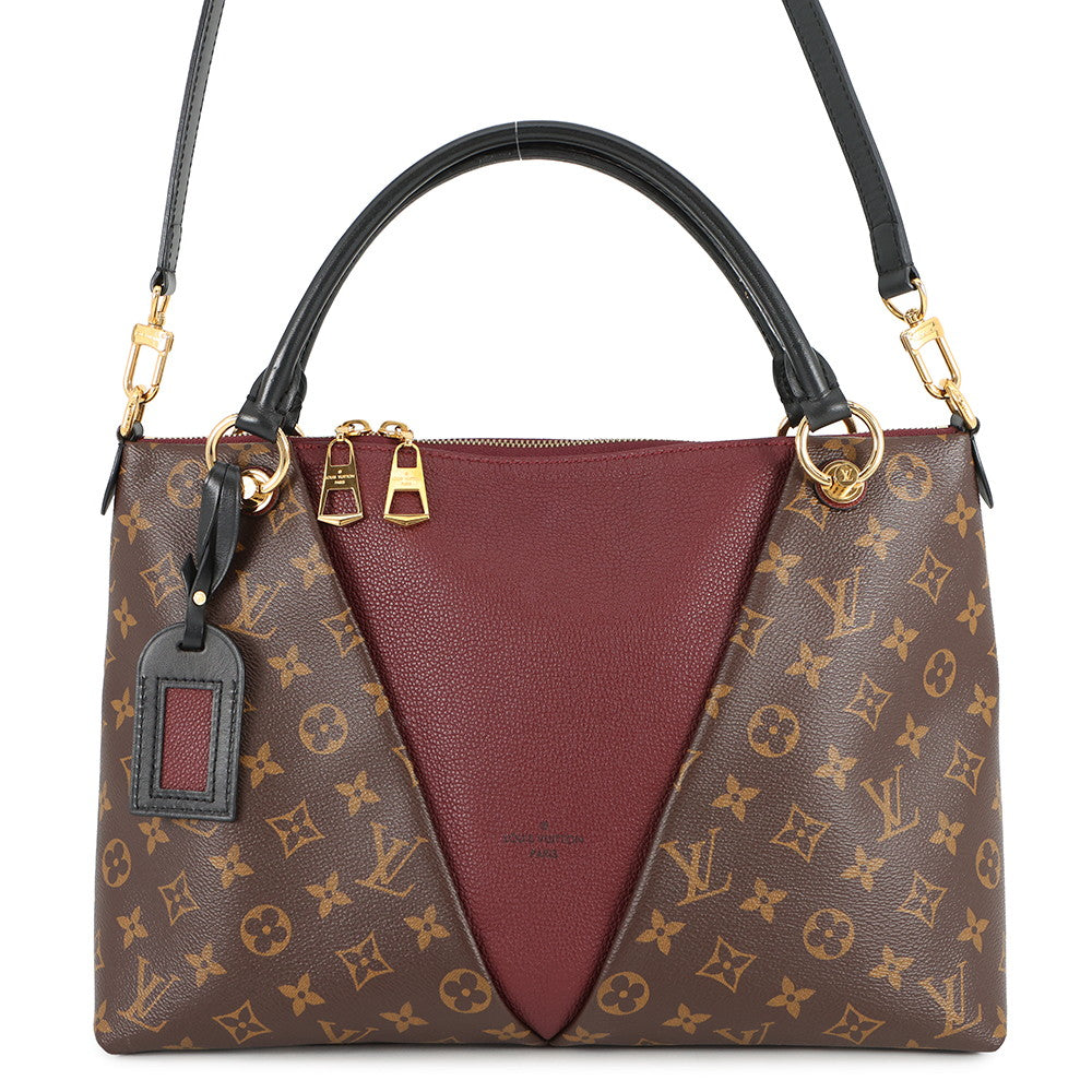 LOUIS VUITTON V Tote BordeauxM43949 Monogram Size MM