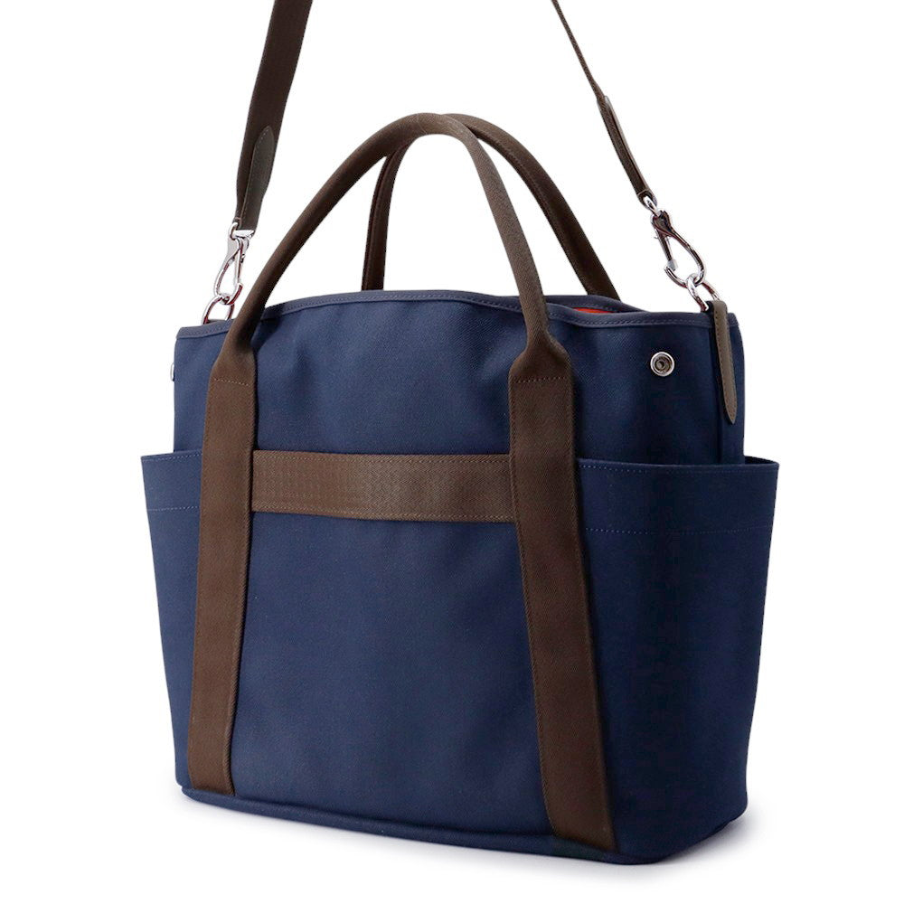 HERMES Sucked Pansage Groom Navy/Feu Toile Chevrons Canvas