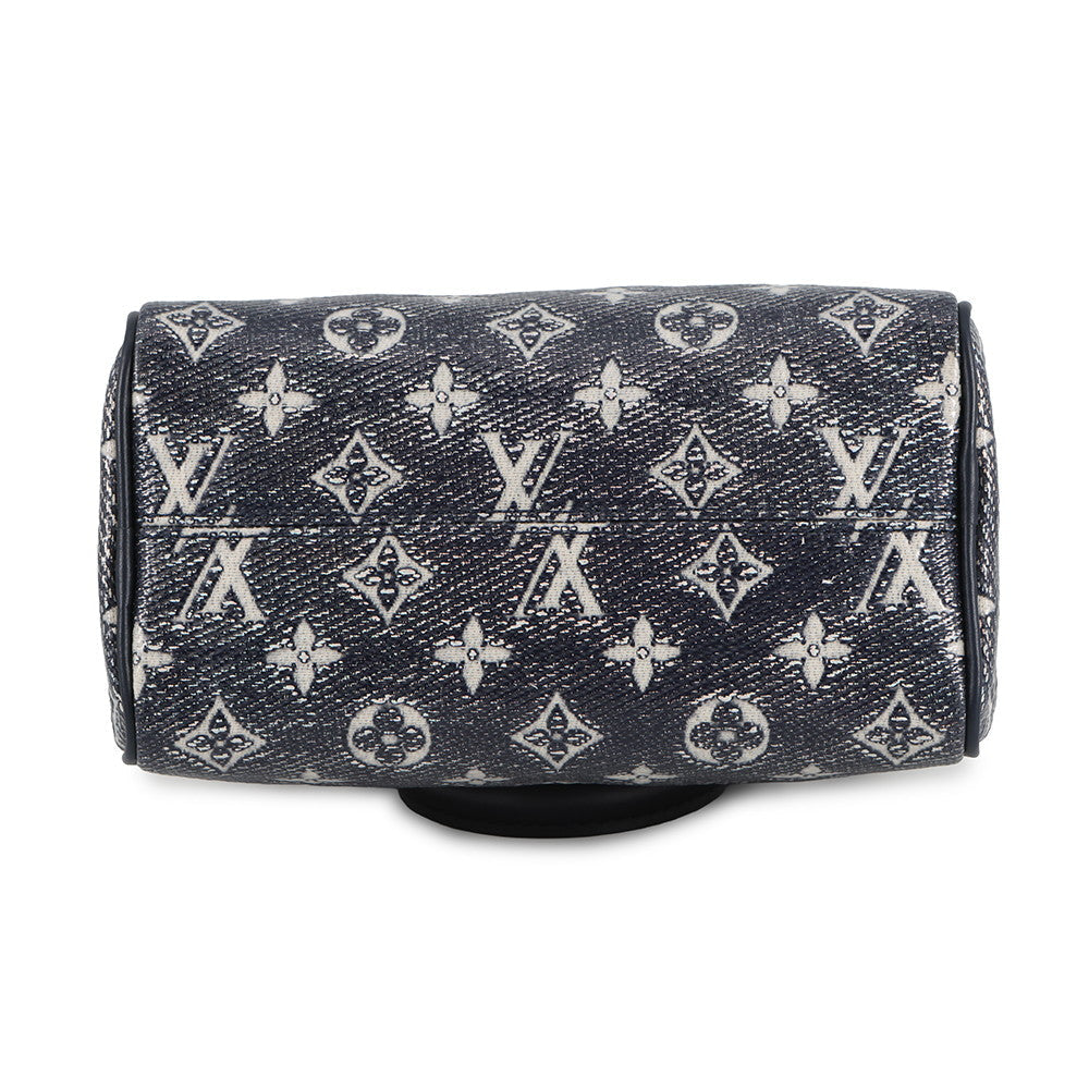 LOUIS VUITTON Speedy Bandouliere NavyM23069 Monogram laminated jacquard Size 20