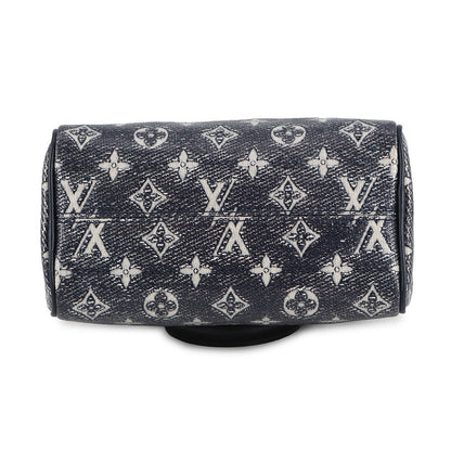 LOUIS VUITTON Speedy Bandouliere NavyM23069 Monogram laminated jacquard Size 20