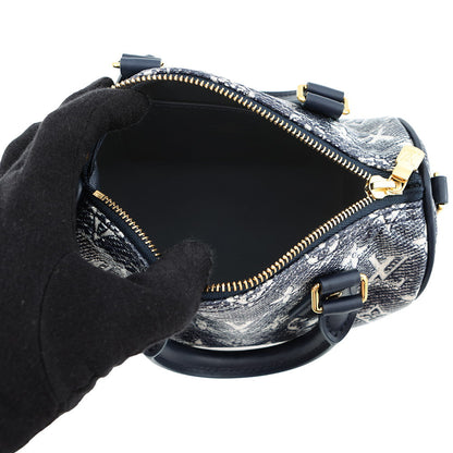 LOUIS VUITTON Speedy Bandouliere NavyM23069 Monogram laminated jacquard Size 20