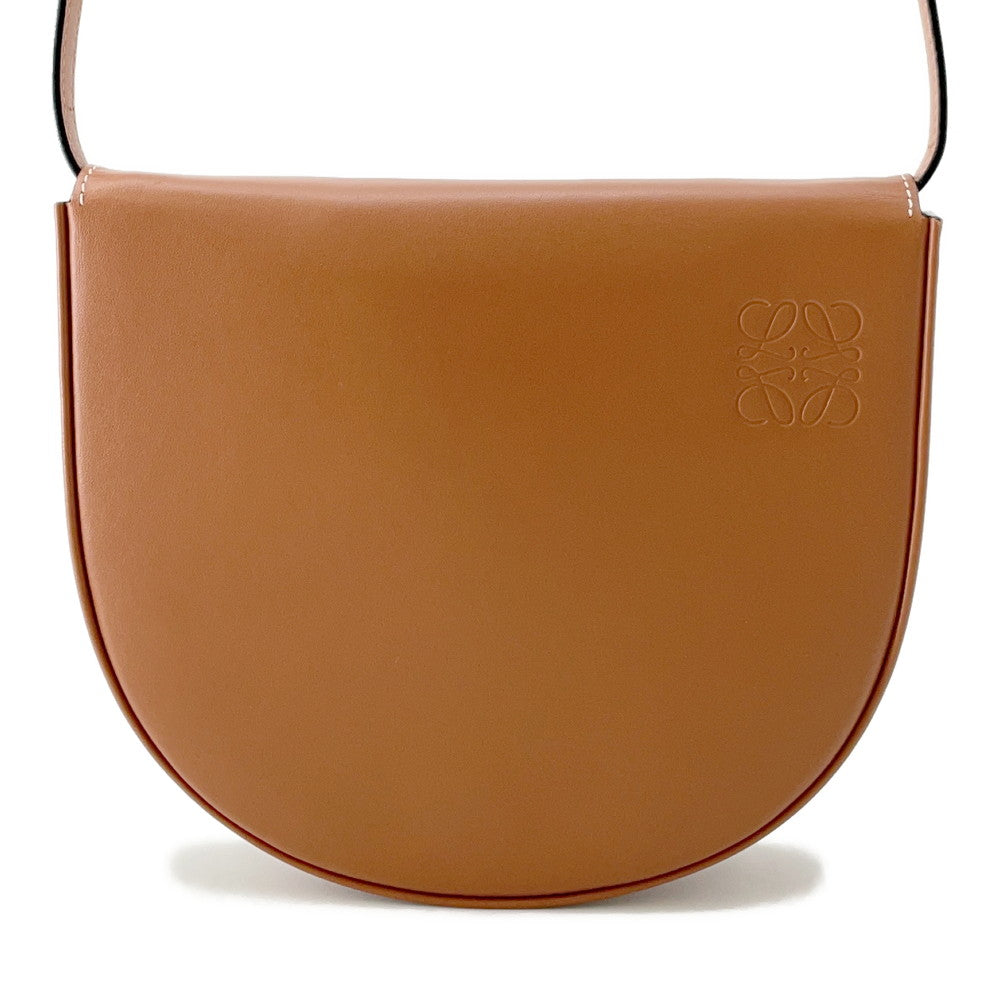 LOEWE Anagram Heel Bag Shoulder Bag Tan Leather