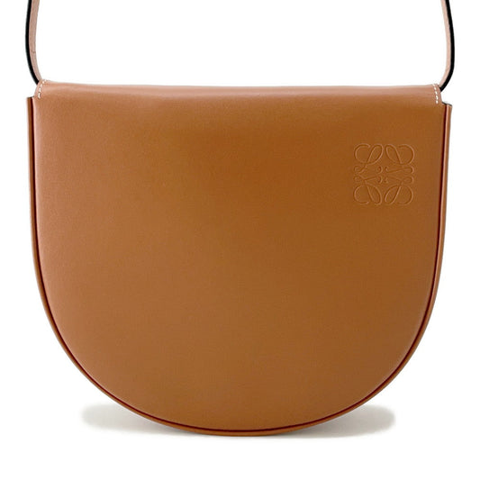 LOEWE Anagram Heel Bag Shoulder Bag Tan Leather