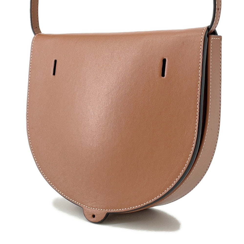 LOEWE Anagram Heel Bag Shoulder Bag Tan Leather