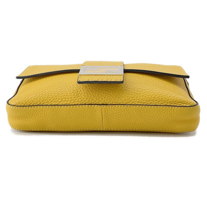 FENDI Selleria Baguette for Men Waist Bag Yellow/Black7VA472 Leather