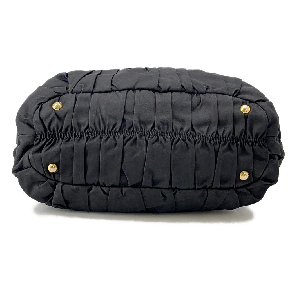 PRADA Gathered 2WAYHandbag BlackBN2346 Nylon Leather