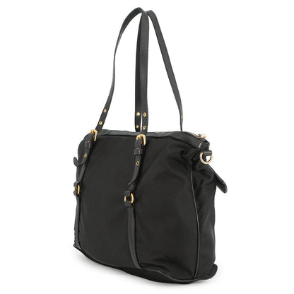 PRADA Logo 2WAY Tote Bag BlackBR4255 Nylon Leather
