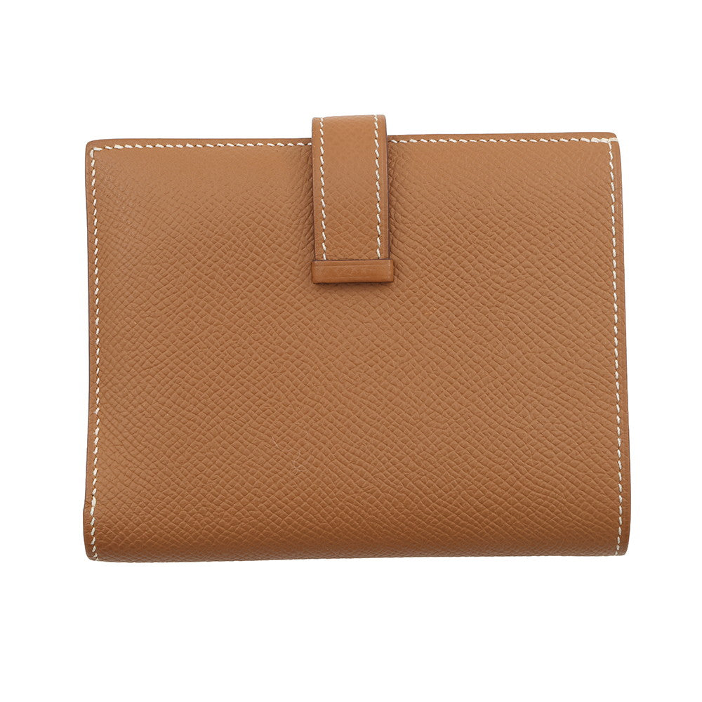 HERMES Bean compact Gold Epsom