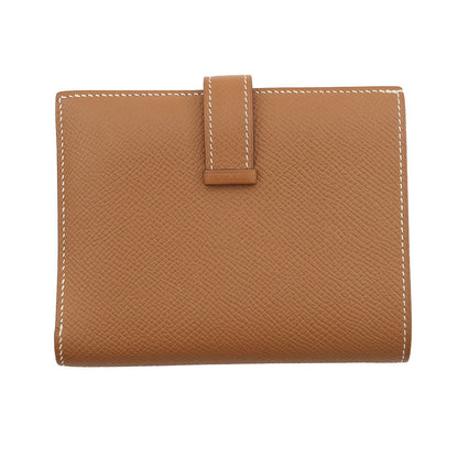HERMES Bean compact Gold Epsom