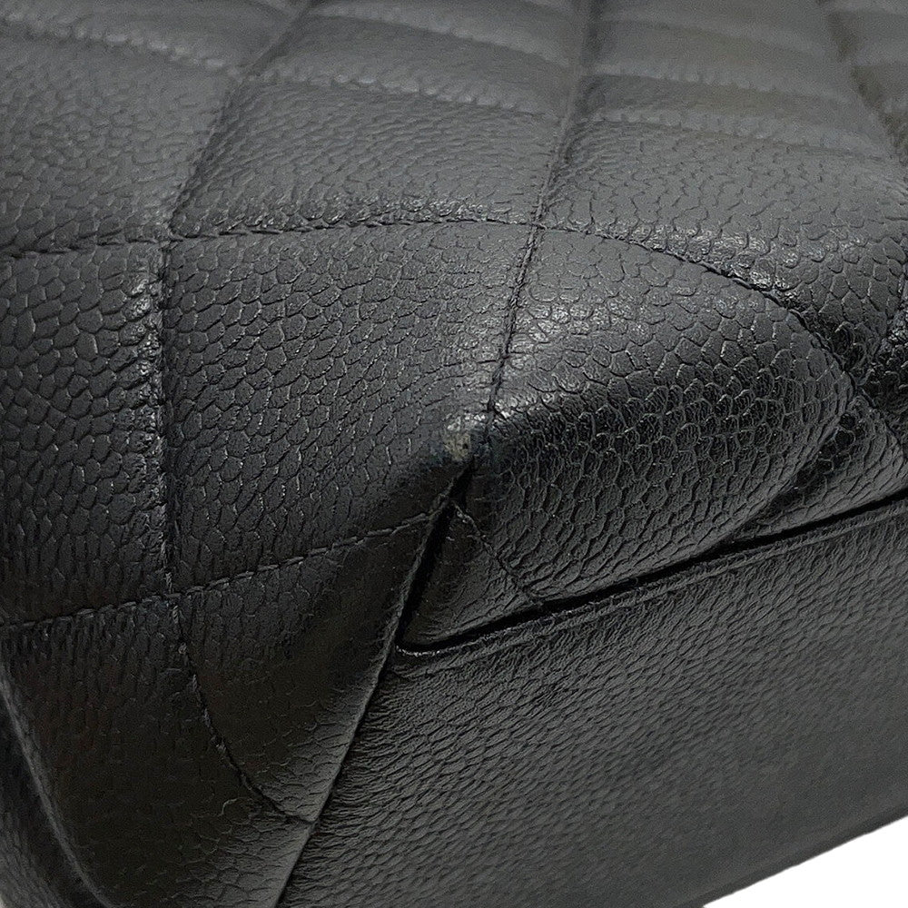 CHANEL Matelasse Top Handle Handbag BlackA12397 Caviar Leather