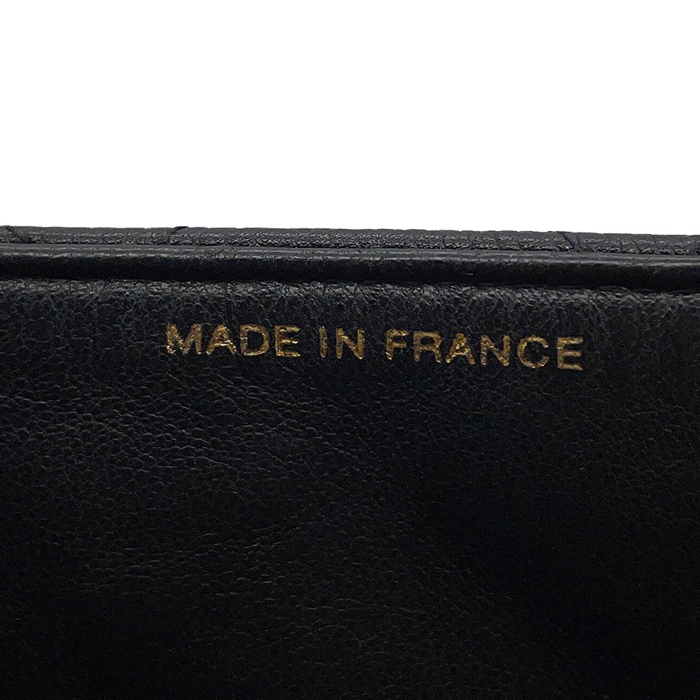 CHANEL Matelasse Top Handle Handbag BlackA12397 Caviar Leather