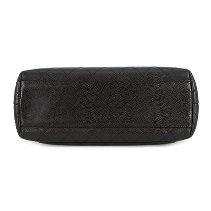 CHANEL Matelasse Top Handle Handbag BlackA12397 Caviar Leather