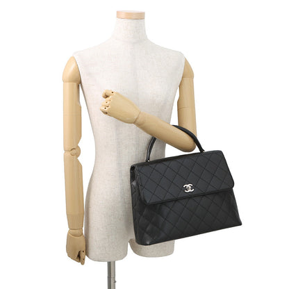 CHANEL Matelasse Top Handle Handbag BlackA12397 Caviar Leather