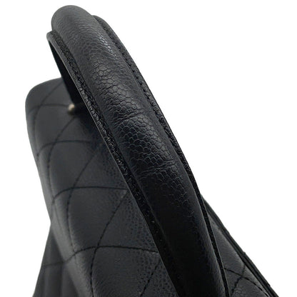 CHANEL Matelasse Top Handle Handbag BlackA12397 Caviar Leather
