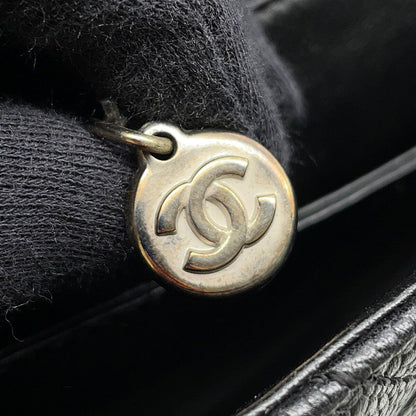 CHANEL Matelasse Top Handle Handbag BlackA12397 Caviar Leather