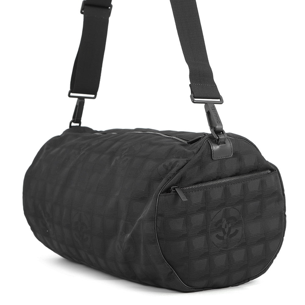 CHANEL New Travel Line Travel Bag Black Nylon
