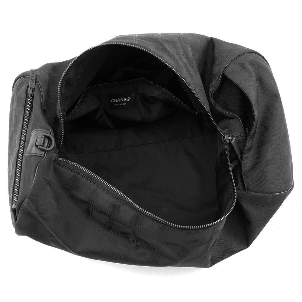 CHANEL New Travel Line Travel Bag Black Nylon
