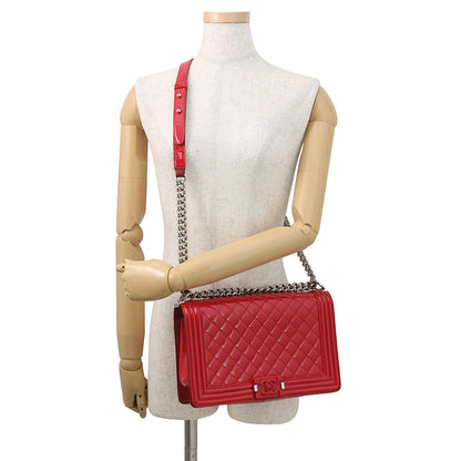 CHANEL Boy Chanel ChainShoulder Bag RedA92193 Patent Leather Size 28