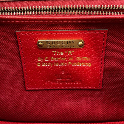 GUCCI MUSIC IS MINE Bamboo 3WAY Handbag Red/Ivory679632 Leather Canvas Size Medium