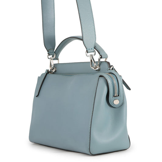 FENDI dot com 2WAY Handbag Blue8BN293 Leather