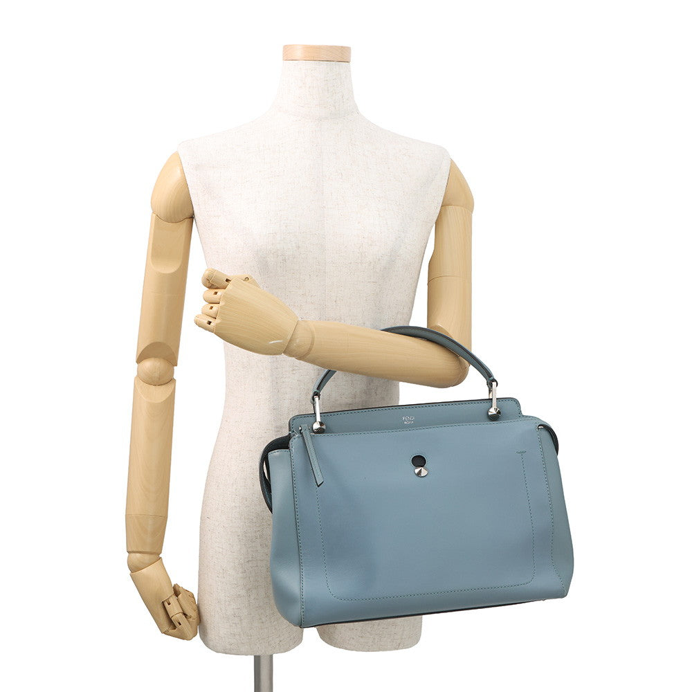 FENDI dot com 2WAY Handbag Blue8BN293 Leather